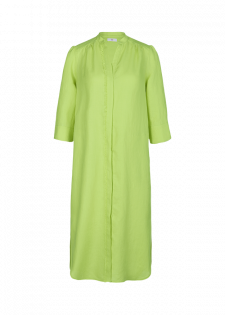 LINEN DRESS WITH STAND-UP COLLAR