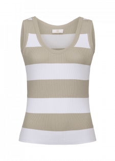 KNITTED TOP WITH HORIZONTAL STRIPES