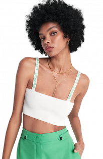 CRÊPE VISCOSE CROPPED KNITTED TOP