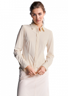 Long-sleeved jersey blouse