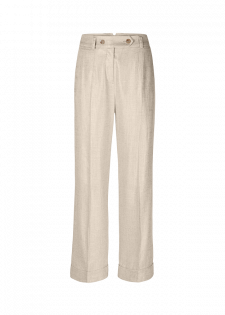 WIDE-FIT LAMINA LINEN TROUSERS