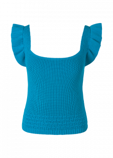 FLOUNCED KNITTED TOP
