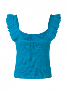 FLOUNCED KNITTED TOP