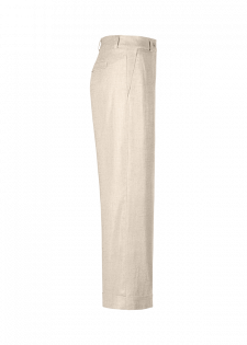 WIDE-FIT LAMINA LINEN TROUSERS